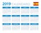 Calendar 2019 - Spanish Version