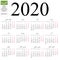 Calendar 2020, Arabic, Monday