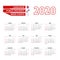 Calendar 2020 in English language with public holidays the country of New Zealand in year 2020