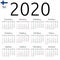 Calendar 2020, Finnish, Sunday