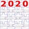 Calendar for 2020 jigsaw puzzle texture background