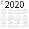 Calendar 2020, Korean, Monday