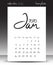 Calendar for 2020, Lettering calendar, January 2020, hand drawn Lettering calendar vector