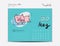 Calendar 2020 template with Cute Pig vector illustration, May, Chinese desk calendar 2020, Lettering calendar, hand drawn pigs