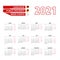 Calendar 2021 in Germany language with public holidays the country of German in year 2021