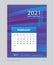 Calendar 2021 template, February, Desk Calendar for 2021 year, week start on sunday, planner design, wall calendar, Poster, flyer