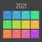 Calendar 2021 year template day planner in this minimalist