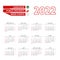 Calendar 2022 in Arabic language with public holidays the country of Oman in year 2022