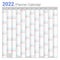 Calendar 2022 Planner Simple vertical Style. Basic color design.
