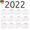 Calendar 2022, Portuguese, Monday