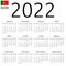 Calendar 2022, Portuguese, Sunday
