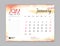 Calendar 2022 template, Desk Calendar 2022 template, January month design, week start on sunday, Wall calendar, planner, Printing