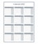 Calendar 2022. Wall planner with free space for notes. Vertical layout, template.