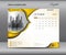 Calendar 2023 template on gold backgrounds luxurious concept, October 2023 template, Desk calendar 2023 design, Wall calendar