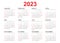 Calendar 2023 template vector, simple minimal design, Planner 2023 year, Wall calendar 2023 year,