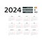 Calendar 2024 French language with Senegal public holidays. Week starts from Monday.