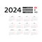 Calendar 2024 French language with Switzerland public holidays. Week starts from Monday.