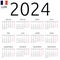 Calendar 2024, French, Monday