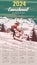 Calendar 2024 Ski Courchevel resort Vintage wall poster