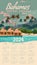 Calendar 2024 Travel wall poster Bahamas vintage