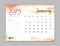 Calendar 2025 template, Desk Calendar 2025 template, January 2025, week start on sunday, Wall calendar, planner, stationery,