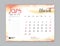 Calendar 2025 template, Desk Calendar 2025 template, March 2025, week start on sunday, Wall calendar, planner, stationery,