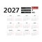 Calendar 2027 Spanish language with Mexico public holidays.