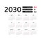 Calendar 2030 French language with Canada public holidays.