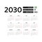 Calendar 2030 French language with Gabon public holidays.