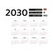Calendar 2030 Germany language with German public holidays.