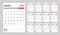 Calendar 2030 week start monday, wall calendar 2030 year, desk calendar 2030 design vector set 12 months, Poster, planner,