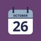 Calendar 26th of October
