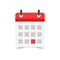 Calendar agenda vector icon in flat style. Reminder illustration