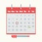 Calendar appointment date mark vector icon