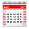 Calendar - April 2017