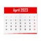 Calendar April 2023