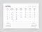 Calendar for April 2024 year. Desk monthly planner template. Vector illustration