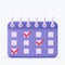 Calendar assignment icon. Planning concept.