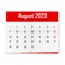 Calendar August 2023