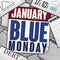 Calendar, Bills, Depressing Work and Paper Commemorating the Blue Monday, Vector Illustration