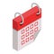 Calendar busy month icon, isometric style