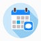 Calendar chat comments message notebook icon
