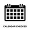 Calendar Checked icon vector isolated on white background, logo