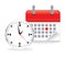 Calendar clock icon