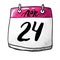 Calendar with the date April 24 on a white background. Holiday International Day of Youth Solidarity. Vector illustration