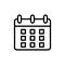 Calendar dates icon. Simple line, outline vector elements of almanac icons for ui and ux, website or mobile application