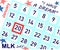 Calendar with a dedicated holiday of Martin Luther King Day January 20, Day for the release of dark-skinned citizens and the