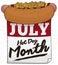 Calendar with Delicious Hot Dog for its Day, Vector Illustration