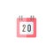 Calendar. Diary date. Flat color icon. Commerce vector illustration