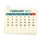 Calendar February 2021